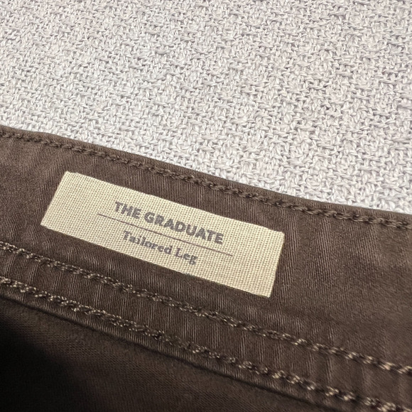 Adriano Goldschmied Pants Mens 36x27 Brown Graduate Tailored Leg Chino Casual - Picture 6 of 10